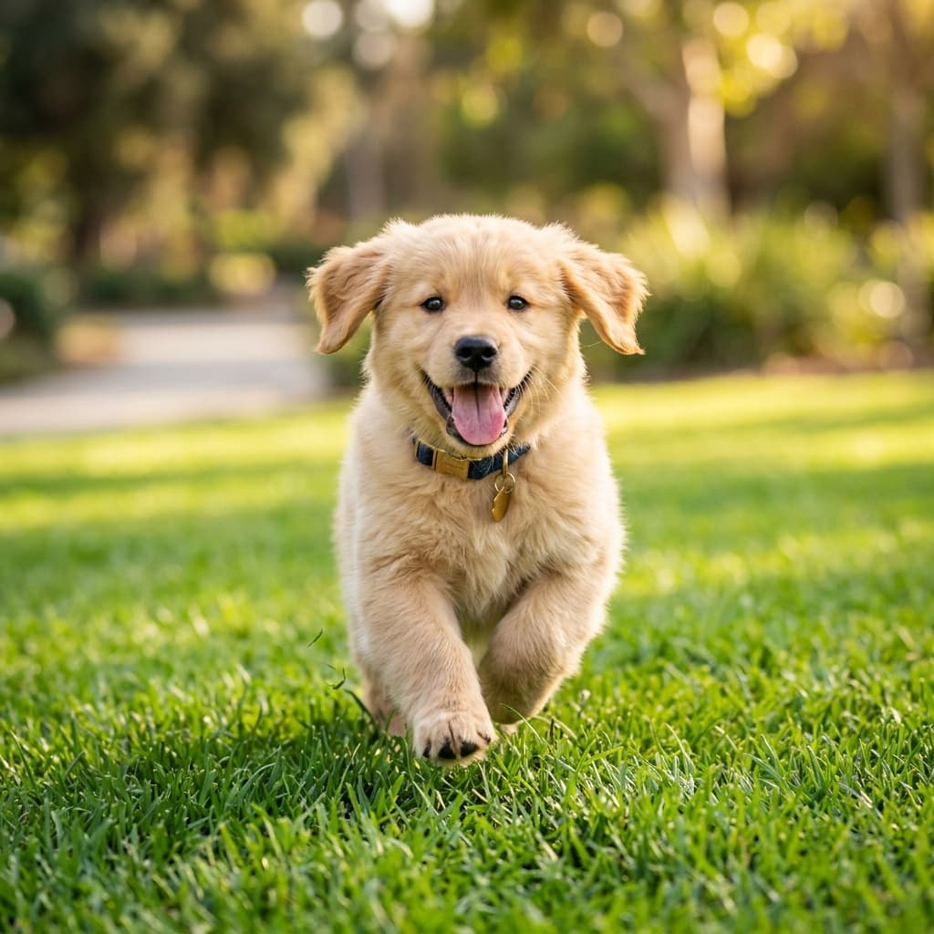 Happy Golden Retriever Puppy